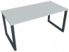 Pracovný stôl UNI O, 160x75,5x80 cm, sivá/čierna