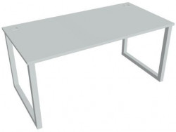 Pracovný stôl UNI O, 160x75,5x80 cm, sivá/sivá