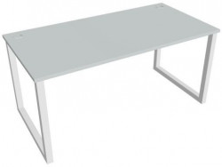 Pracovný stôl UNI O, 160x75,5x80 cm, sivá/biela