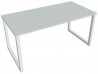 Pracovný stôl UNI O, 160x75,5x80 cm, sivá/biela