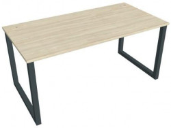 Pracovný stôl UNI O, 160x75,5x80 cm, agát/čierna