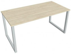 Pracovný stôl UNI O, 160x75,5x80 cm, agát/sivá