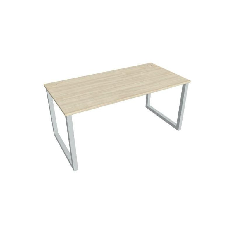 Pracovný stôl UNI O, 160x75,5x80 cm, agát/sivá