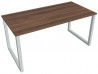 Pracovný stôl UNI O, 160x75,5x80 cm, orech/sivá
