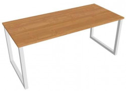 Pracovný stôl UNI O, 180x75,5x80 cm, jelša/biela