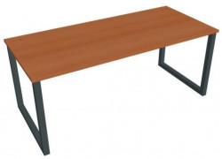Pracovný stôl UNI O, 180x75,5x80 cm, čerešňa/čierna