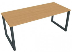 Pracovný stôl UNI O, 180x75,5x80 cm, buk/čierna