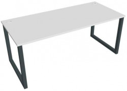 Pracovný stôl UNI O, 180x75,5x80 cm, biela/čierna