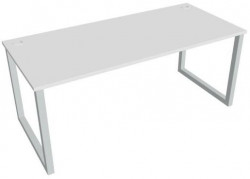 Pracovný stôl UNI O, 180x75,5x80 cm, biela/sivá