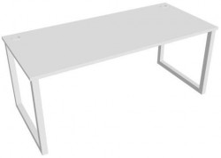 Pracovný stôl UNI O, 180x75,5x80 cm, biela/biela