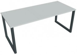Pracovný stôl UNI O, 180x75,5x80 cm, sivá/čierna