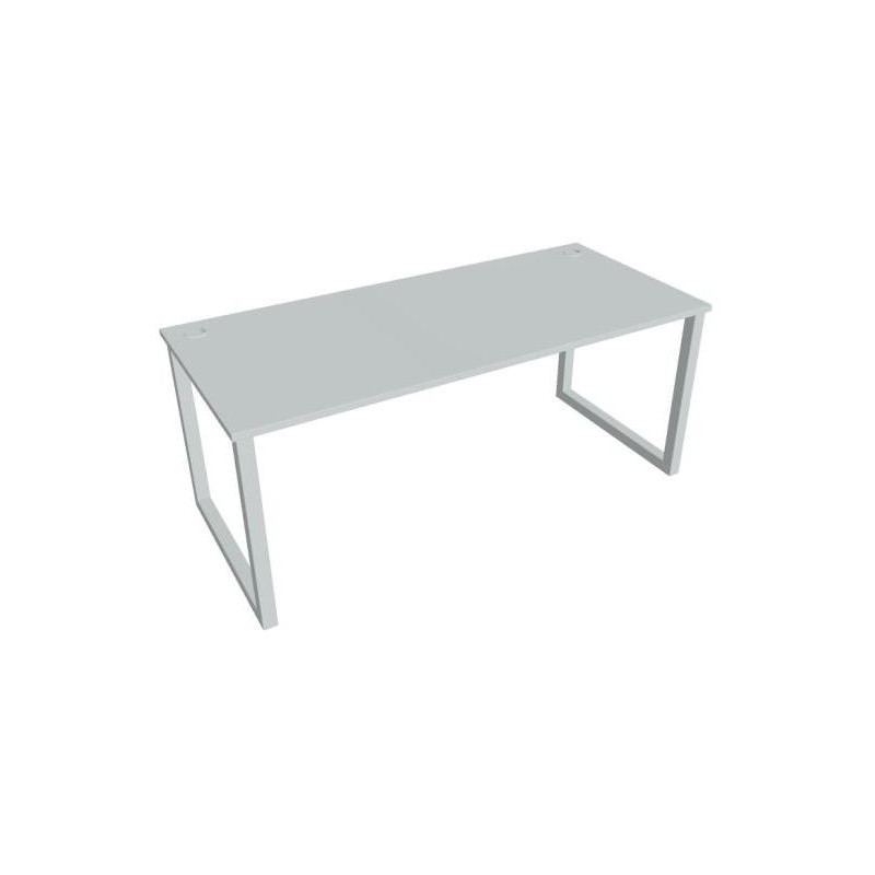 Pracovný stôl UNI O, 180x75,5x80 cm, sivá/sivá