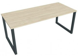 Pracovný stôl UNI O, 180x75,5x80 cm, agát/čierna