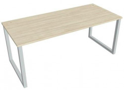 Pracovný stôl UNI O, 180x75,5x80 cm, agát/sivá