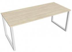 Pracovný stôl UNI O, 180x75,5x80 cm, agát/biela
