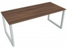 Pracovný stôl UNI O, 180x75,5x80 cm, orech/sivá