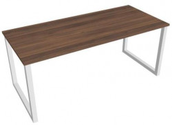 Pracovný stôl UNI O, 180x75,5x80 cm, orech/biela
