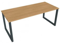 Pracovný stôl UNI O, 180x75,5x80 cm, dub/čierna