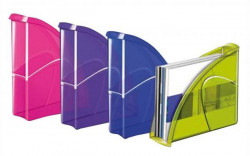 Stojan na časopisy CepPro Happy transparentný modrý