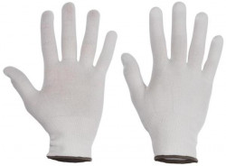 Rukavice nylonové BOOBY, biele, veľ. 8/M