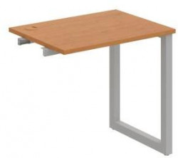 Pracovný stôl UNI O, k pozdĺ. reťazeniu, 80x75,5x60 cm, jelša/sivá