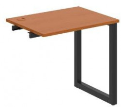 Pracovný stôl UNI O, k pozdĺ. reťazeniu, 80x75,5x60 cm, čerešňa/čierna