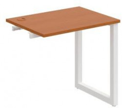 Pracovný stôl UNI O, k pozdĺ. reťazeniu, 80x75,5x60 cm, čerešňa/biela