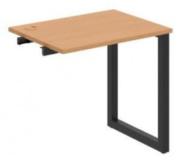 Pracovný stôl UNI O, k pozdĺ. reťazeniu, 80x75,5x60 cm, buk/čierna