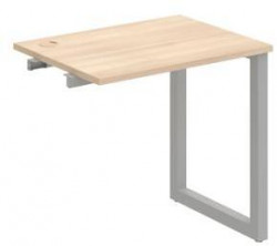 Pracovný stôl UNI O, k pozdĺ. reťazeniu, 80x75,5x60 cm, agát/sivá