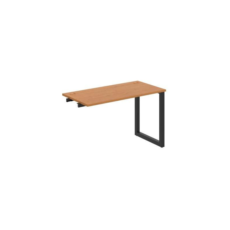 Pracovný stôl UNI O, k pozdĺ. reťazeniu, 120x75,5x60 cm, jelša/čierna