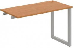Pracovný stôl UNI O, k pozdĺ. reťazeniu, 120x75,5x60 cm, jelša/sivá