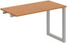 Pracovný stôl UNI O, k pozdĺ. reťazeniu, 120x75,5x60 cm, jelša/sivá