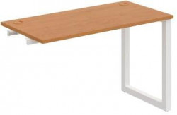 Pracovný stôl UNI O, k pozdĺ. reťazeniu, 120x75,5x60 cm, jelša/biela