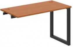 Pracovný stôl UNI O, k pozdĺ. reťazeniu, 120x75,5x60 cm, čerešňa/čierna