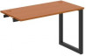 Pracovný stôl UNI O, k pozdĺ. reťazeniu, 120x75,5x60 cm, čerešňa/čierna