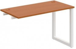 Pracovný stôl UNI O, k pozdĺ. reťazeniu, 120x75,5x60 cm, čerešňa/biela