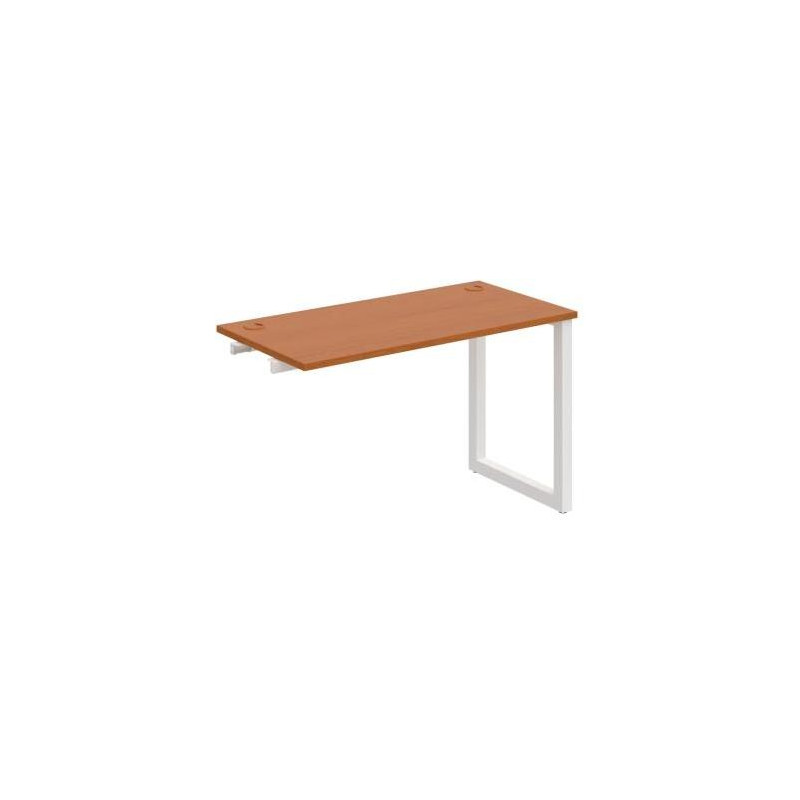 Pracovný stôl UNI O, k pozdĺ. reťazeniu, 120x75,5x60 cm, čerešňa/biela