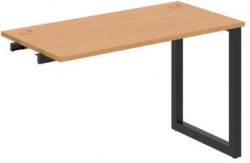 Pracovný stôl UNI O, k pozdĺ. reťazeniu, 120x75,5x60 cm, buk/čierna