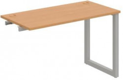 Pracovný stôl UNI O, k pozdĺ. reťazeniu, 120x75,5x60 cm, buk/sivá