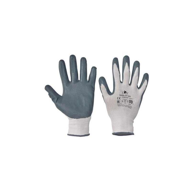 Rukavice nylon nitril BABBLER LIGHT HS-04-001, veľ. 7/S