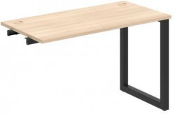 Pracovný stôl UNI O, k pozdĺ. reťazeniu, 120x75,5x60 cm, agát/čierna