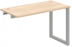 Pracovný stôl UNI O, k pozdĺ. reťazeniu, 120x75,5x60 cm, agát/sivá