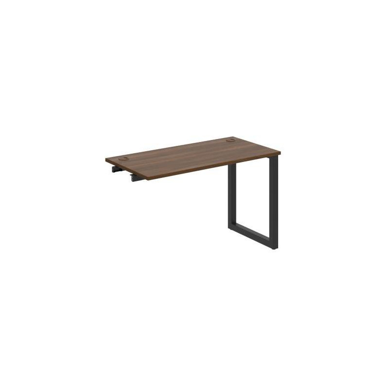 Pracovný stôl UNI O, k pozdĺ. reťazeniu, 120x75,5x60 cm, orech/čierna
