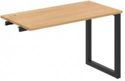 Pracovný stôl UNI O, k pozdĺ. reťazeniu, 120x75,5x60 cm, dub/čierna