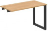 Pracovný stôl UNI O, k pozdĺ. reťazeniu, 120x75,5x60 cm, dub/čierna
