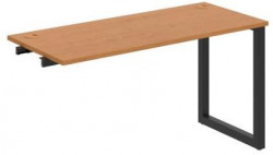 Pracovný stôl UNI O, k pozdĺ. reťazeniu, 140x75,5x60 cm, jelša/čierna