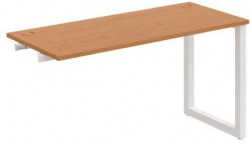 Pracovný stôl UNI O, k pozdĺ. reťazeniu, 140x75,5x60 cm, jelša/biela