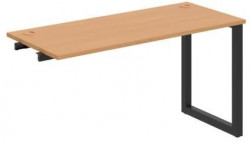 Pracovný stôl UNI O, k pozdĺ. reťazeniu, 140x75,5x60 cm, buk/čierna