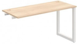 Pracovný stôl UNI O, k pozdĺ. reťazeniu, 140x75,5x60 cm, agát/biela