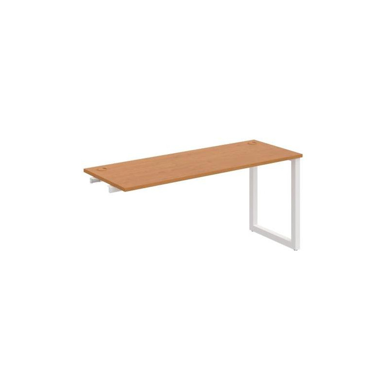 Pracovný stôl UNI O, k pozdĺ. reťazeniu, 160x75,5x60 cm, jelša/biela